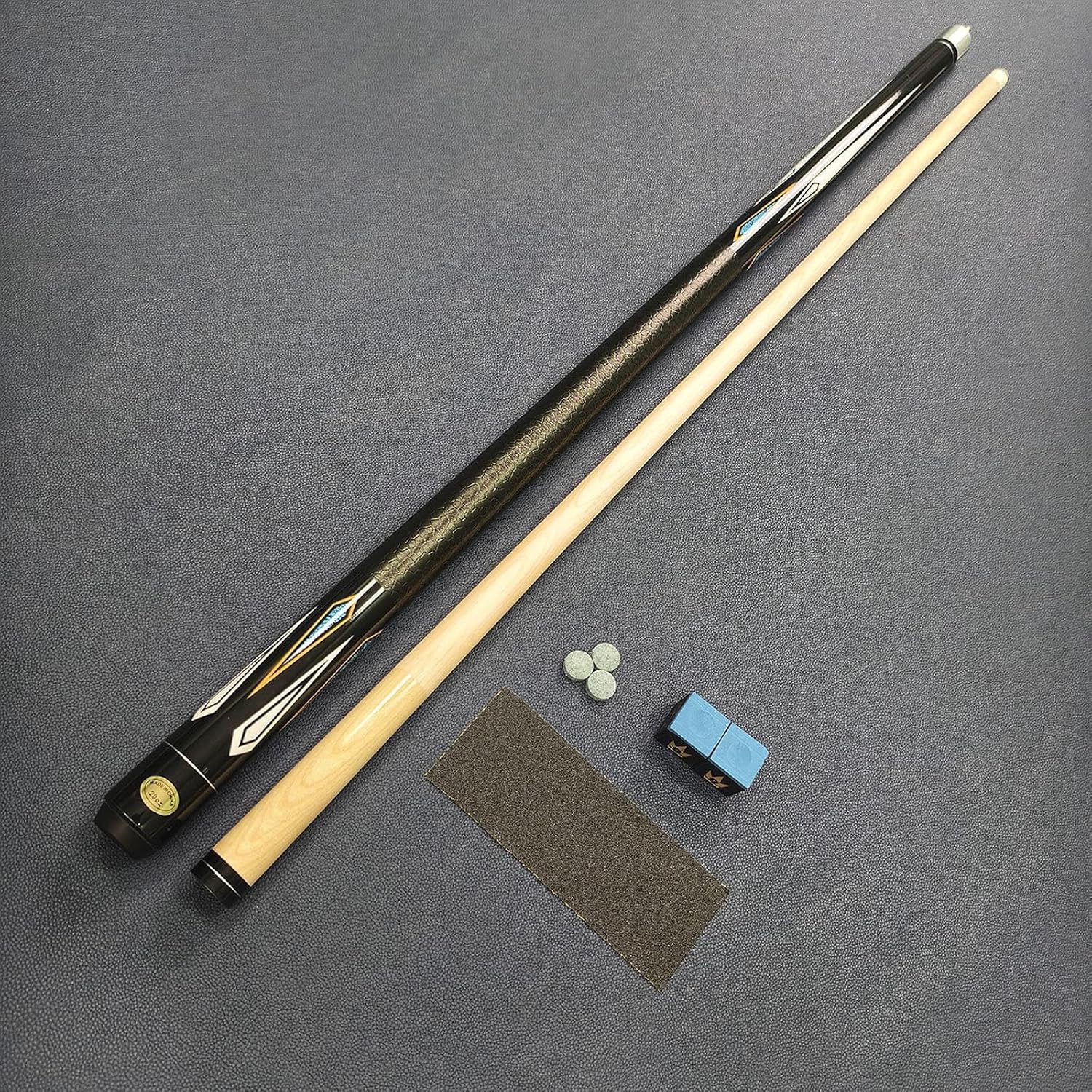 ビリヤードキュースティック ポータブル 3本指グローブ付き ブラック エイトファイナル ビリヤードスティック ブラック 13mm チップ  ブラックレーベル キュー AR-03 エボニー ブルー (CS+シャフト) Black Label｜ビリヤード 通販 キューショップジャパン エレガントでポータブルセグメント化されたビリヤード、13mmのトップの長さ、