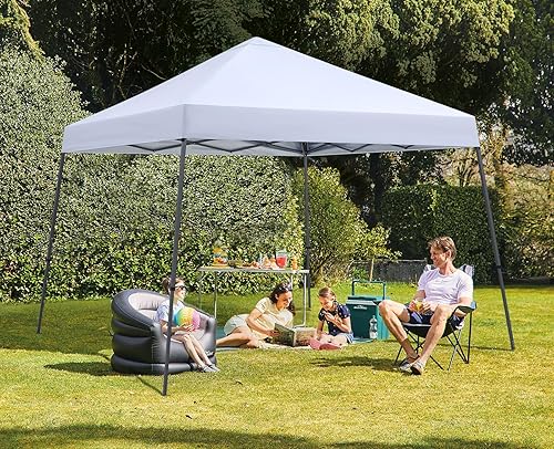 Miniatura 8 de MASTERCANOPY Tienda de campaña portátil con toldo desplegable con base grande (10 x 10, blanco)