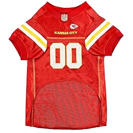 Pets First NFL Kansas City Chiefs Dog Jersey, Size X-Large, Football Shirt Costume for Pet, Dog Sports T-Shirt, NFL Team Clothing for Cats, Licensed Pet Apparel Available in 7 Sizes and 32 Teams