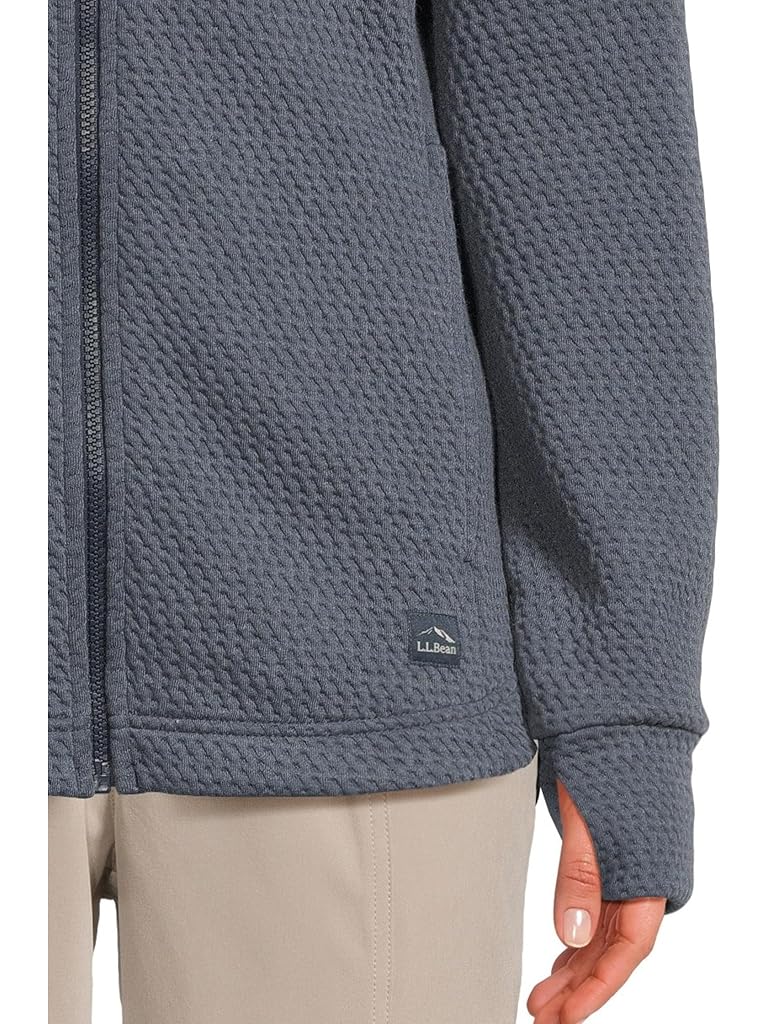 Navy L.L.Bean Ridgeknit Full-Zip Jacket
