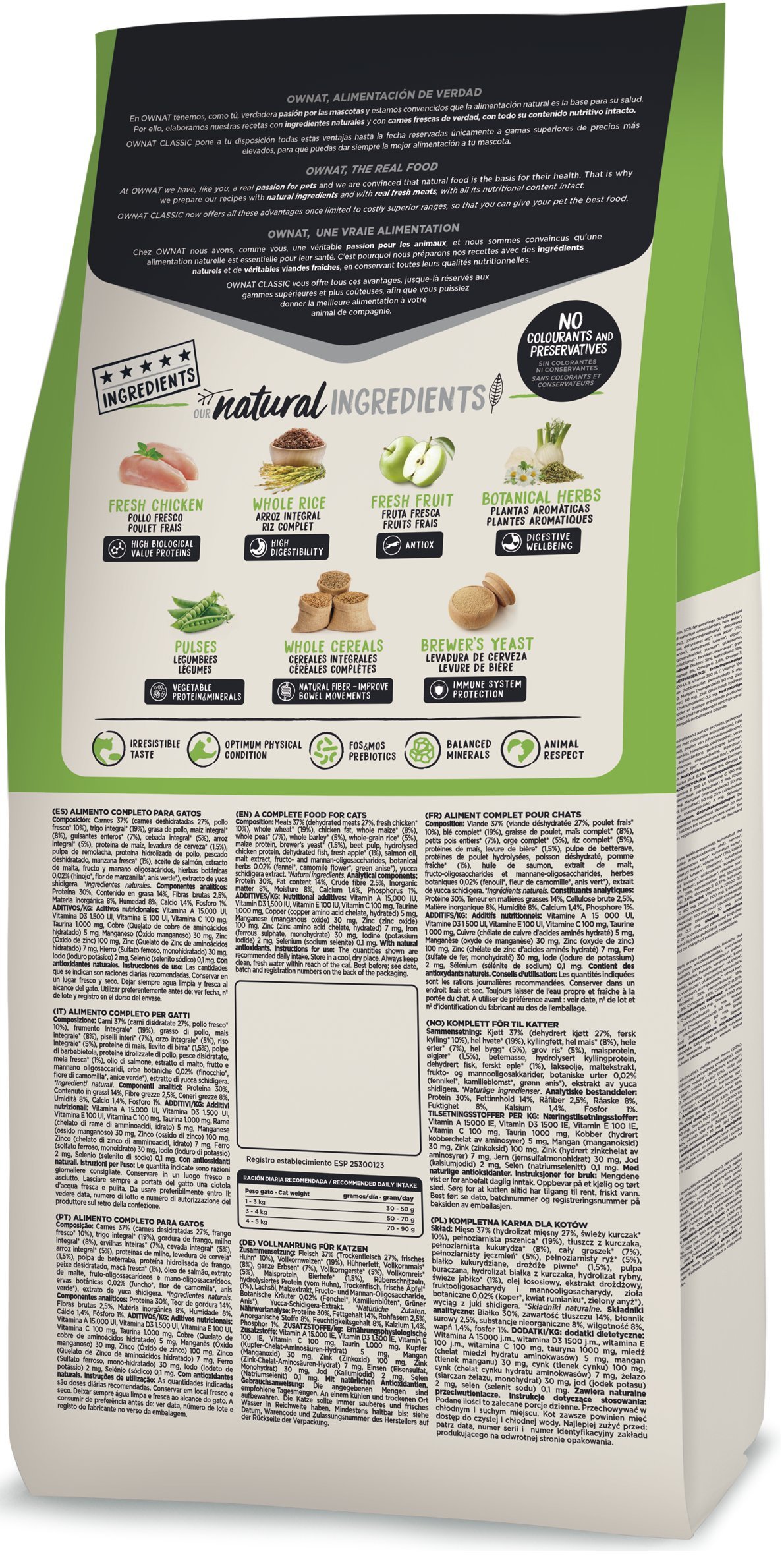 Ownat Classic Hairball Alimento para Gatos - 4000 gr