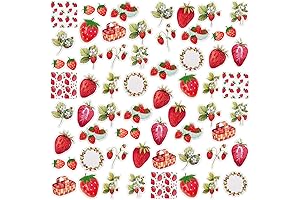 OIIKI Berry Stickers: Mini Size Strawberry Stickers for DIY Decoration