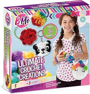 Ultimate Crochet by B Me – Crochet Kit for Girls – Knitting Kit for Beginners with Yarn and Hook – DIY Craft Kit for Kids & Teens - Make Yarn Pom Poms – Gift Set for Girls – Ages 8 & Up