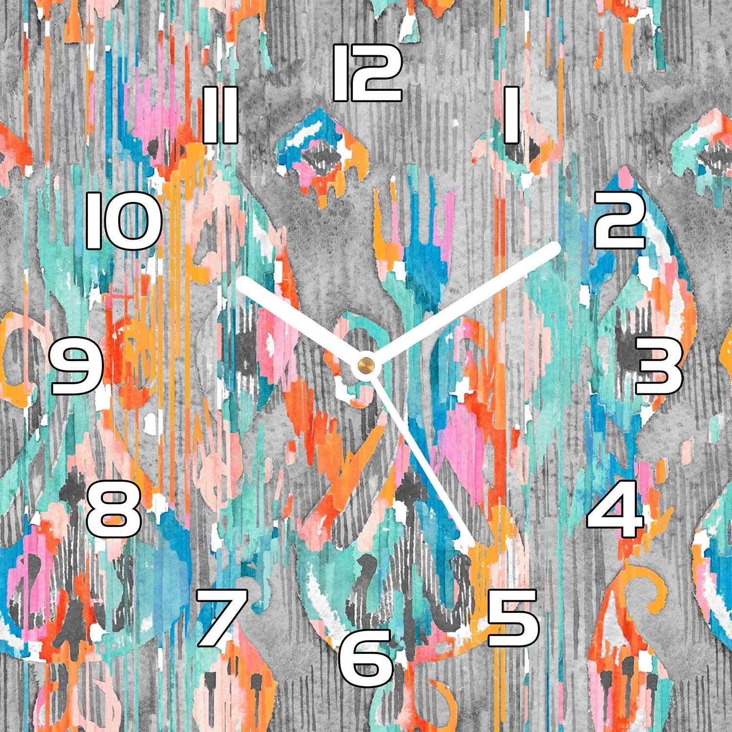 Horloge en Verre Anti-Rayures 30x30 cm pour Rénover un Mur Terne de Salon Moderne