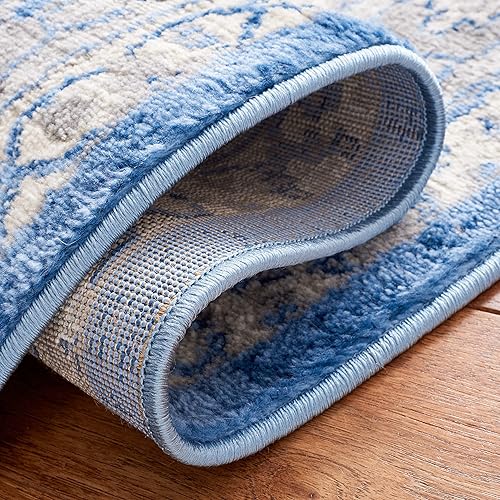 Miniatura 10 de SAFAVIEH Brentwood Collection - Alfombra extragrande de 12 x 15 pies, diseño desgastado de medallón, no desprende pelusa y es de fácil cuidado,