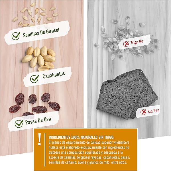 wildtier herz I Alimentación para Pájaros - sin Cáscara - Consistencia Fina (5kg) I Comida de Aves para Alimentos - Alimento para Aves - 3
