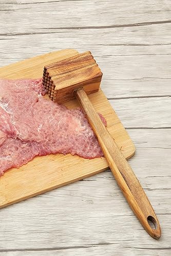 Miniatura 6 de Ironwood Gourmet Ablandador de carne de madera de acacia, 11.5 pulgadas, marrón