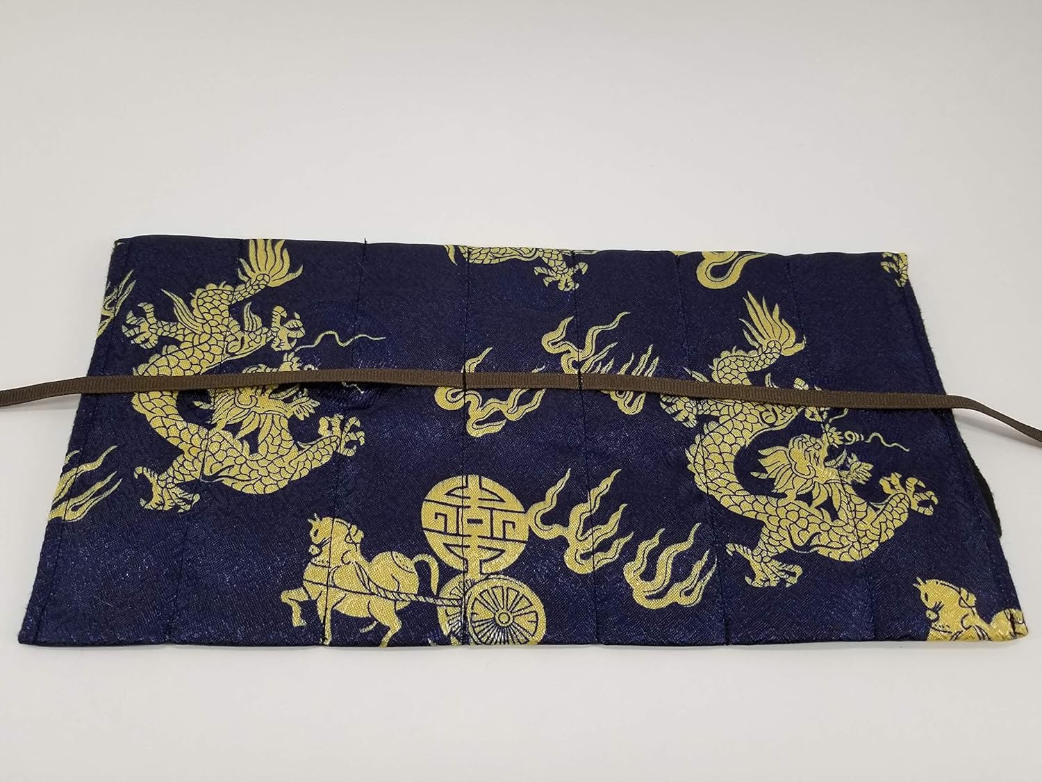 Black and Gold Brocade Straight Edge Razor Storage