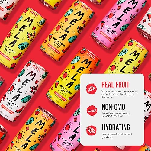 Miniatura 6 de Mela Water Bebida natural de jugo de sandía, electrolitos y antioxidantes, hidratación natural, alternativa al agua de coco, vitamina C, sin azúcar