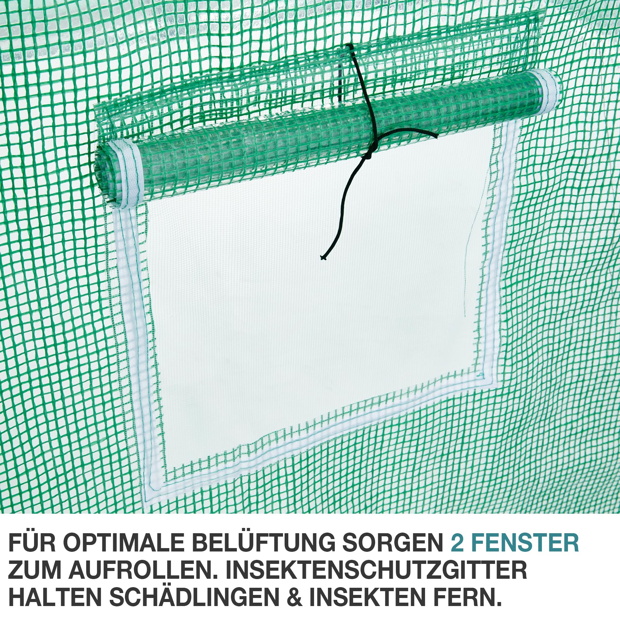 TOM Foliengewächshaus 1,6 m² – Folientunnel 140 g/m², Grün
