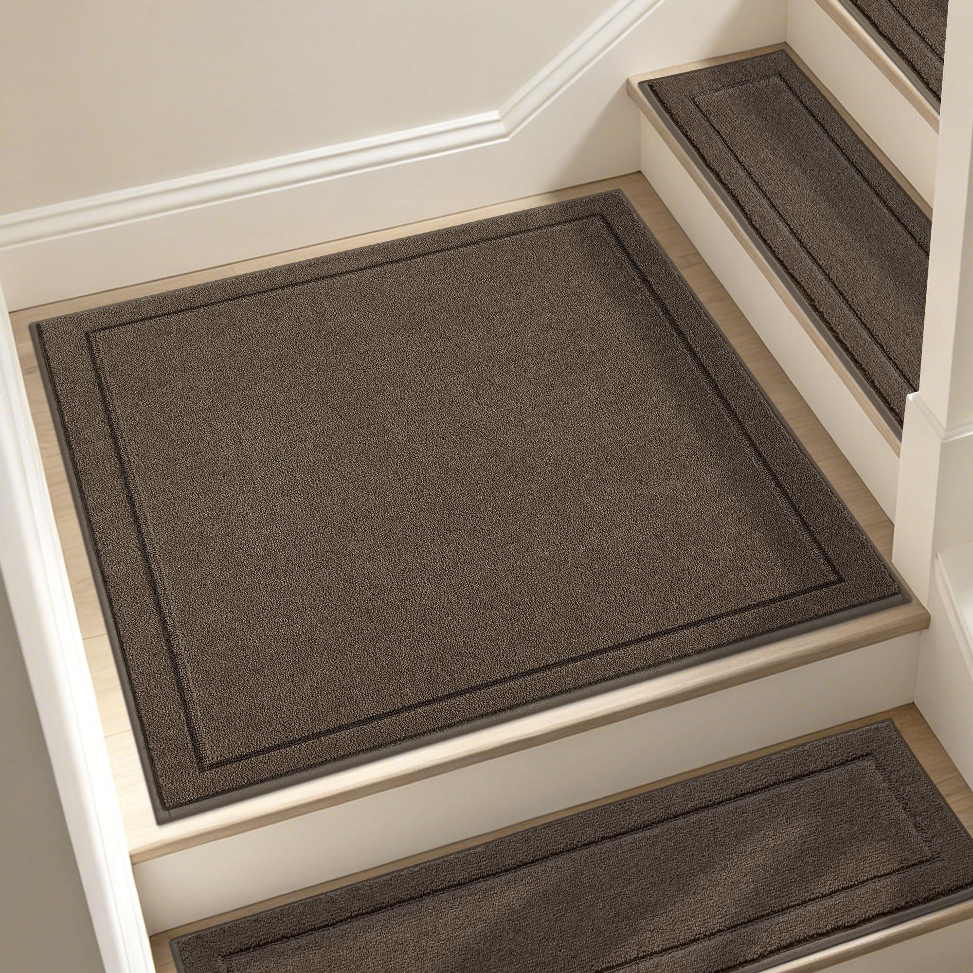Photo 1 of JSEI Non-Slip Stair Treads, 30" x 30", Light Brown