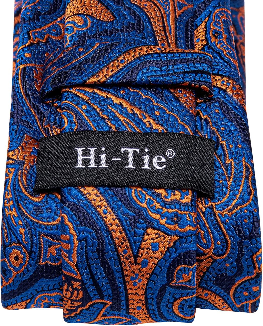 Hi-Tie Men's Tie Lapel Pin Set Pocket Square Cufflinks Formal Woven Silk Tie Sets Wedding Party - Image 5