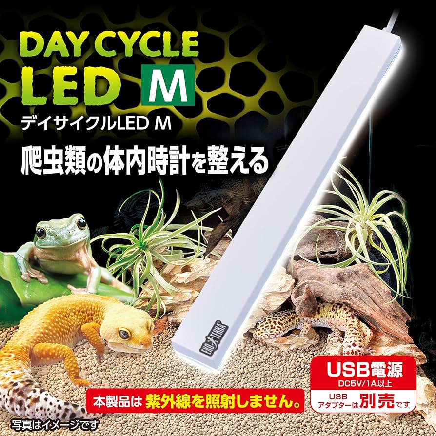 Amazon.co.jp: ジェックス EXOTERRA デイサイクルLED M 爬虫類ケージを