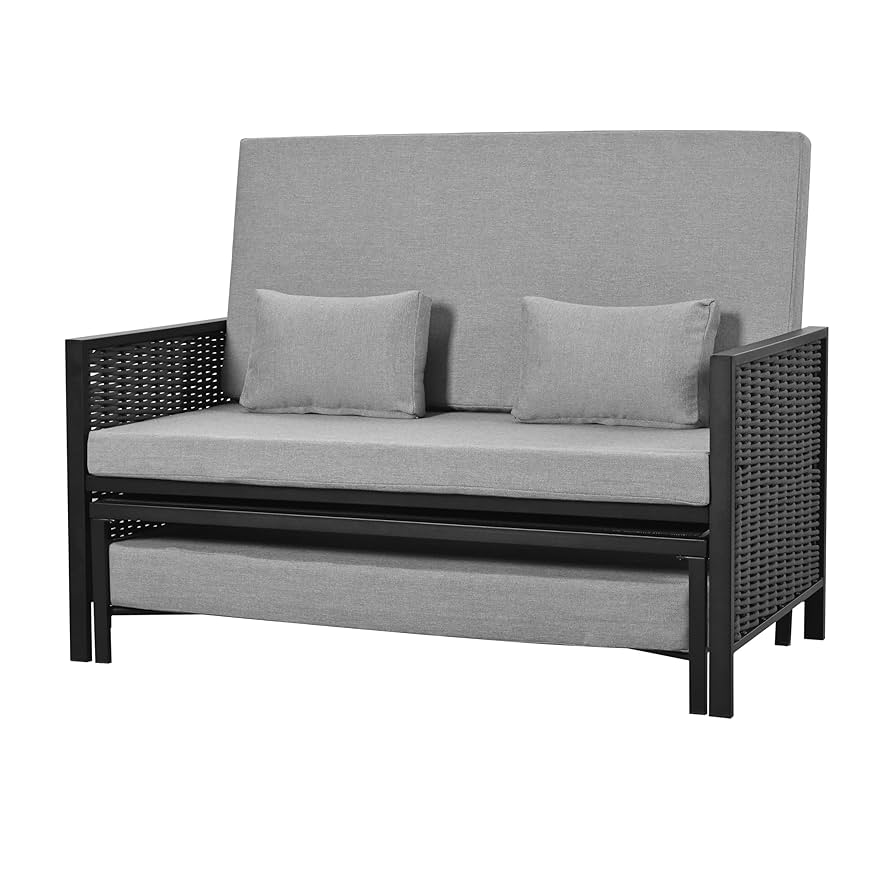 MOBETTRES Gartenmöbel-Set Für 2 Personen – Verstellbar, Grau