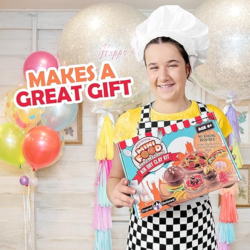 Miniatura 9 de Original Stationery Mini World Food - Kit de arcilla seca al aire, 10 colores de arcilla de modelado para esculpir y más de 19 piezas en este juego