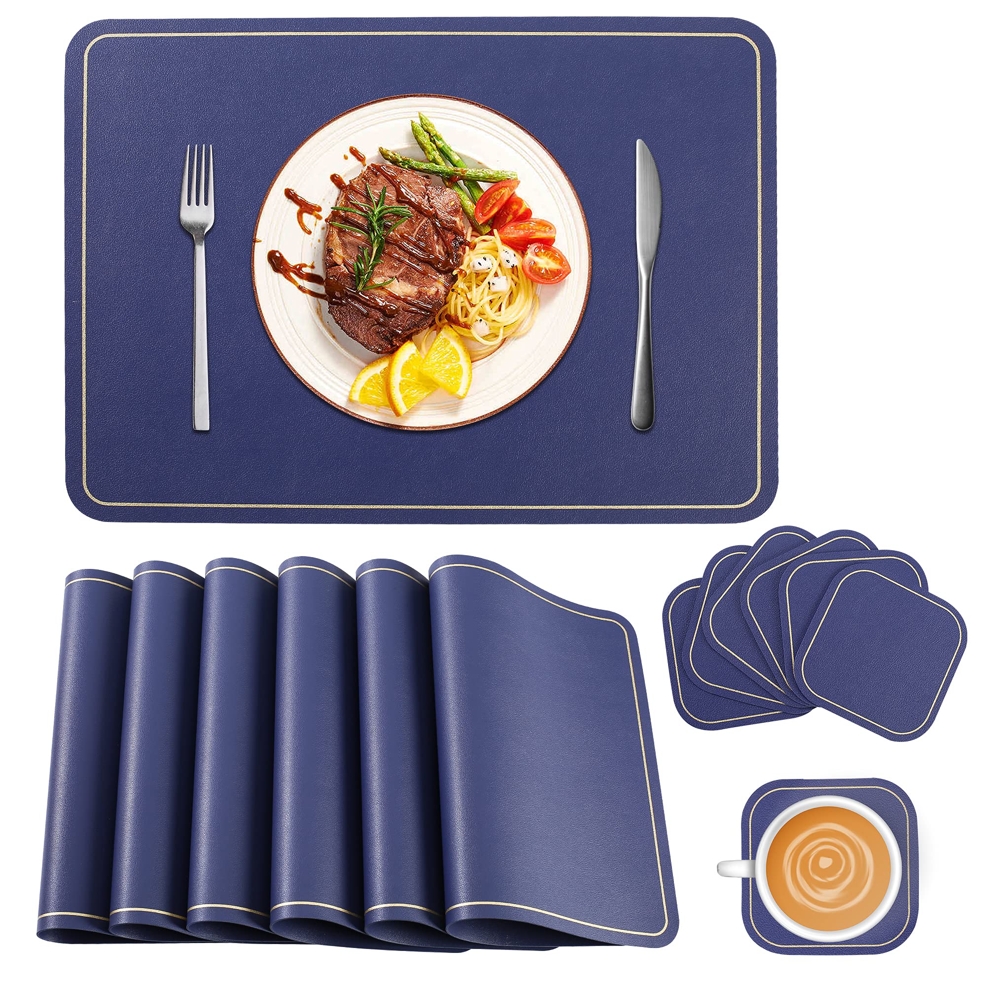 Placemats Set of 6, Placemats Washable, NonSlip Heat Resistant