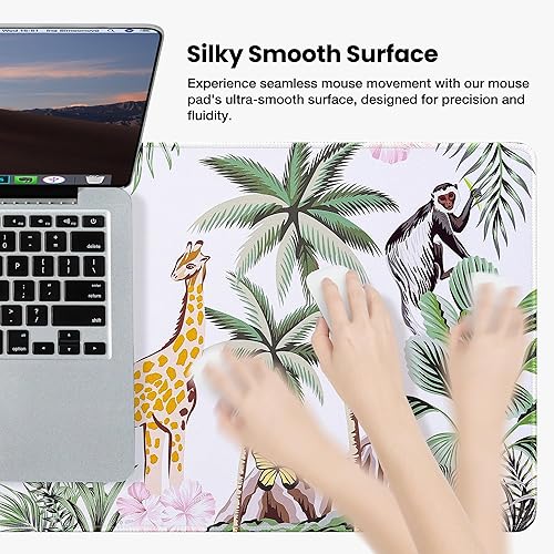 Miniatura 9 de ALOANES Alfombrilla de mouse impermeable, almohadilla de teclado para juegos XL con base antideslizante, superficie jacquard de grano, alfombrilla