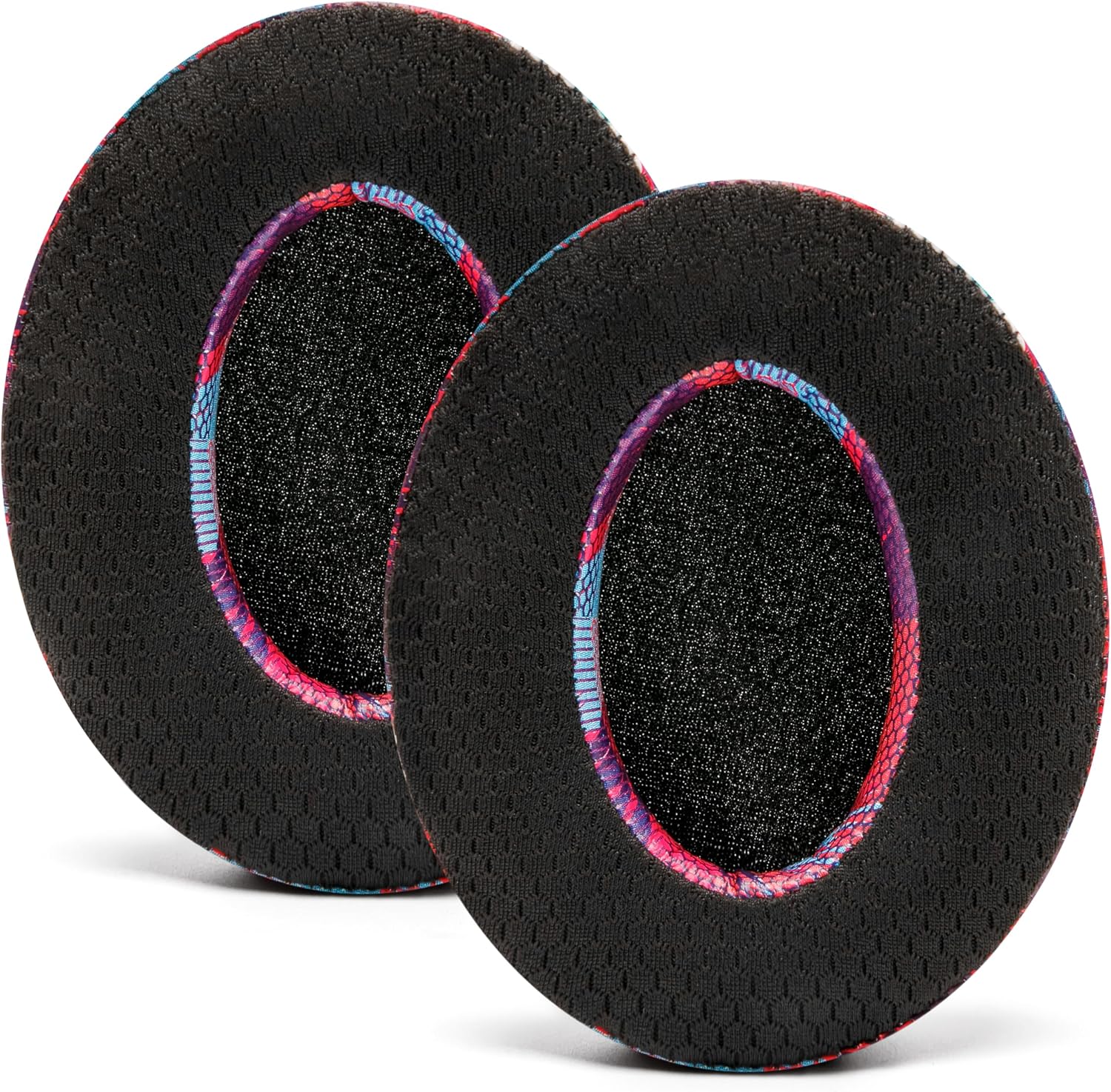 WC Freeze Hybrid Fabric Cooling Gel Replacement Earpads - Compatible with HyperX Cloud, Steelseries Arctis, ATH M50X, Turtle Beach Stealth & More - Comfortable & Cooler for Longer | (Speed Racer)