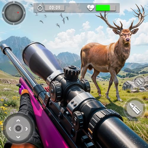 Juegos de disparos de francotirador para cazar ciervos en la selva: Aventura definitiva de safari con grandes ciervos