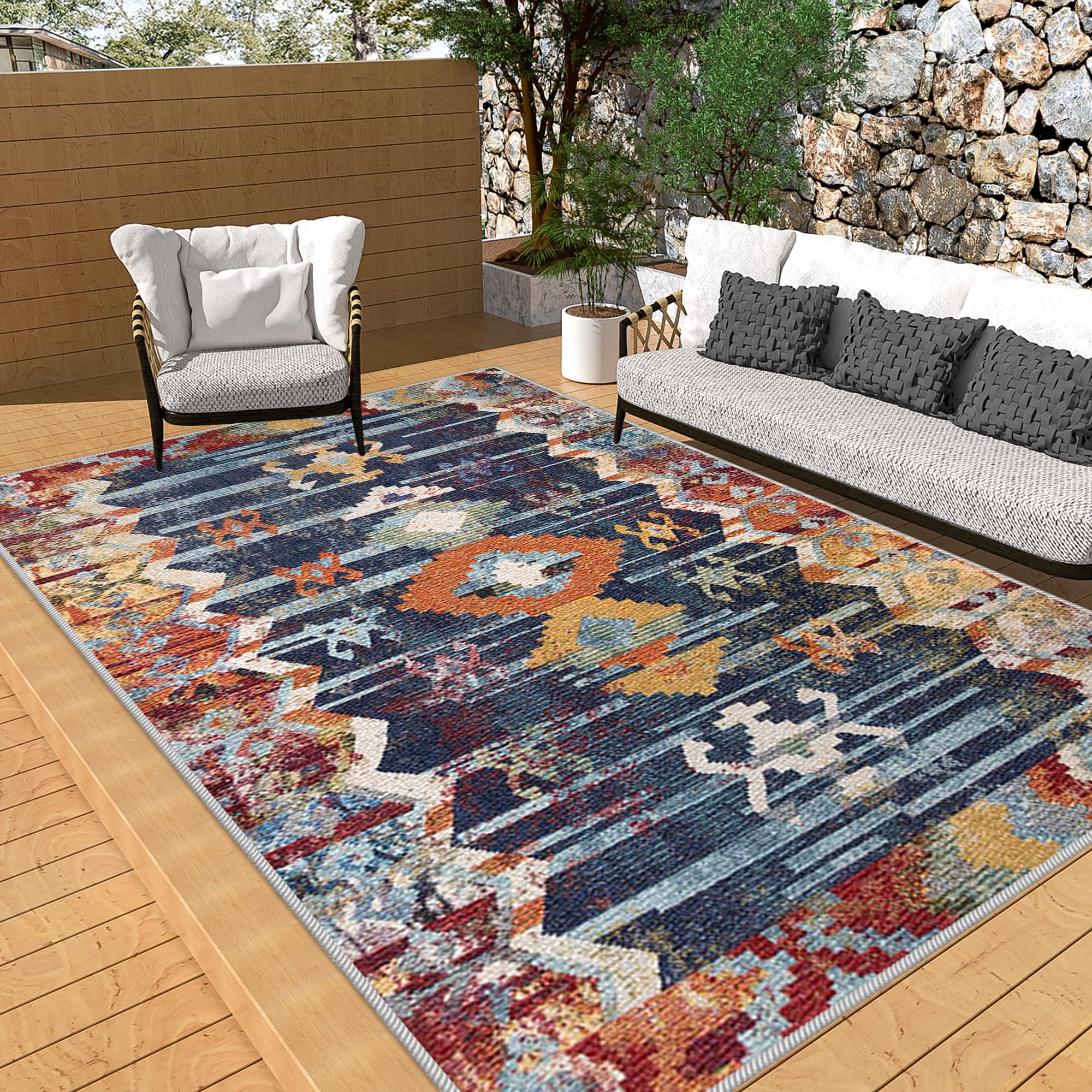 Dywan do salonu z krótkim włosiem, nowoczesny dywan do sypialni 180 x 220 cm, zmywalne dywaniki antypoślizgowe, dywaniki wejściowe, salon, przedpokój, dywanik do salonu, przedpokoju, dywanik kuchenny