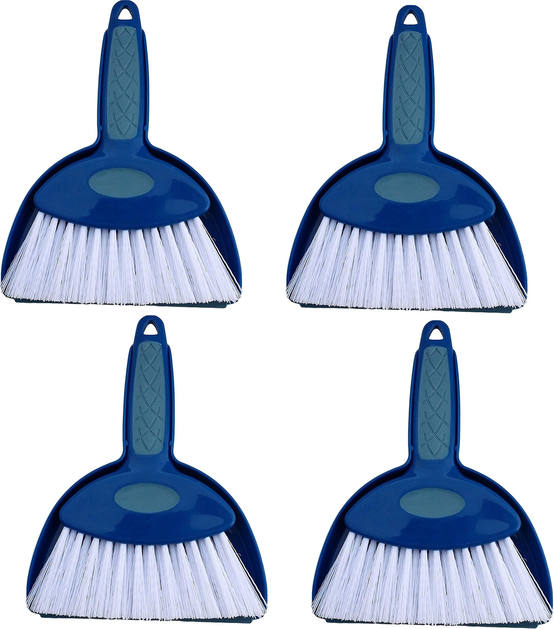 Hefty and Durable Small Hand Broom with Snap-on Dust Pan, Available in Various Package Quantities (4)