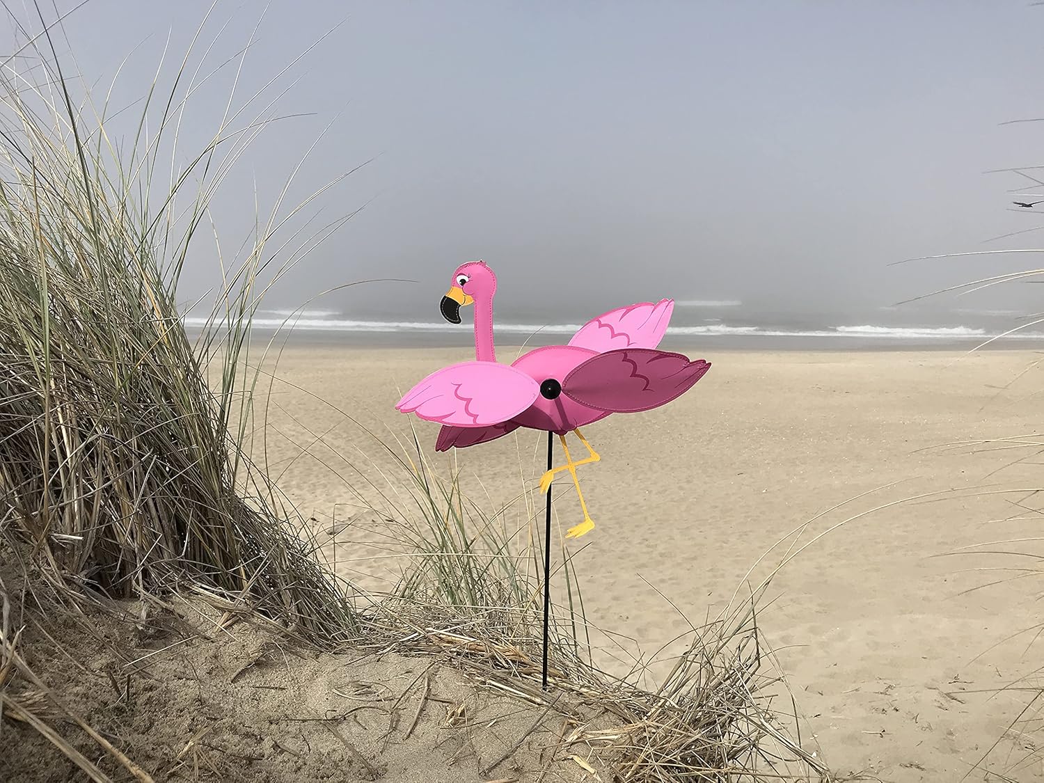 In the Breeze 2558 Baby Flamingo Whirligig Wind Spinner for Your Yard or Garden