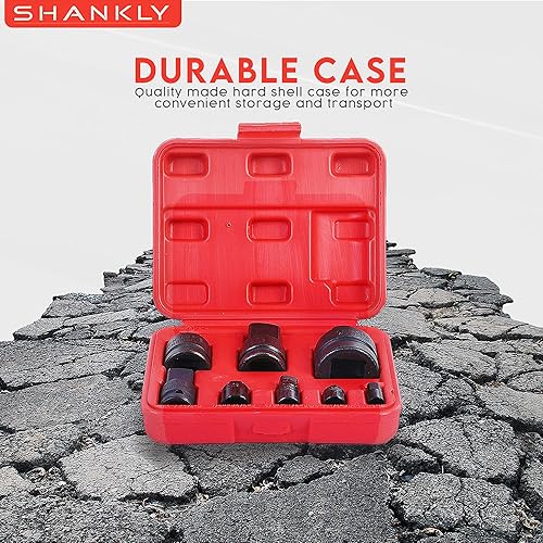 Miniatura 5 de Shankly Juego de 8 adaptadores de impacto y adaptadores de impacto o llave de impacto con enchufes aplicables a tamaños de dados de impacto profundo