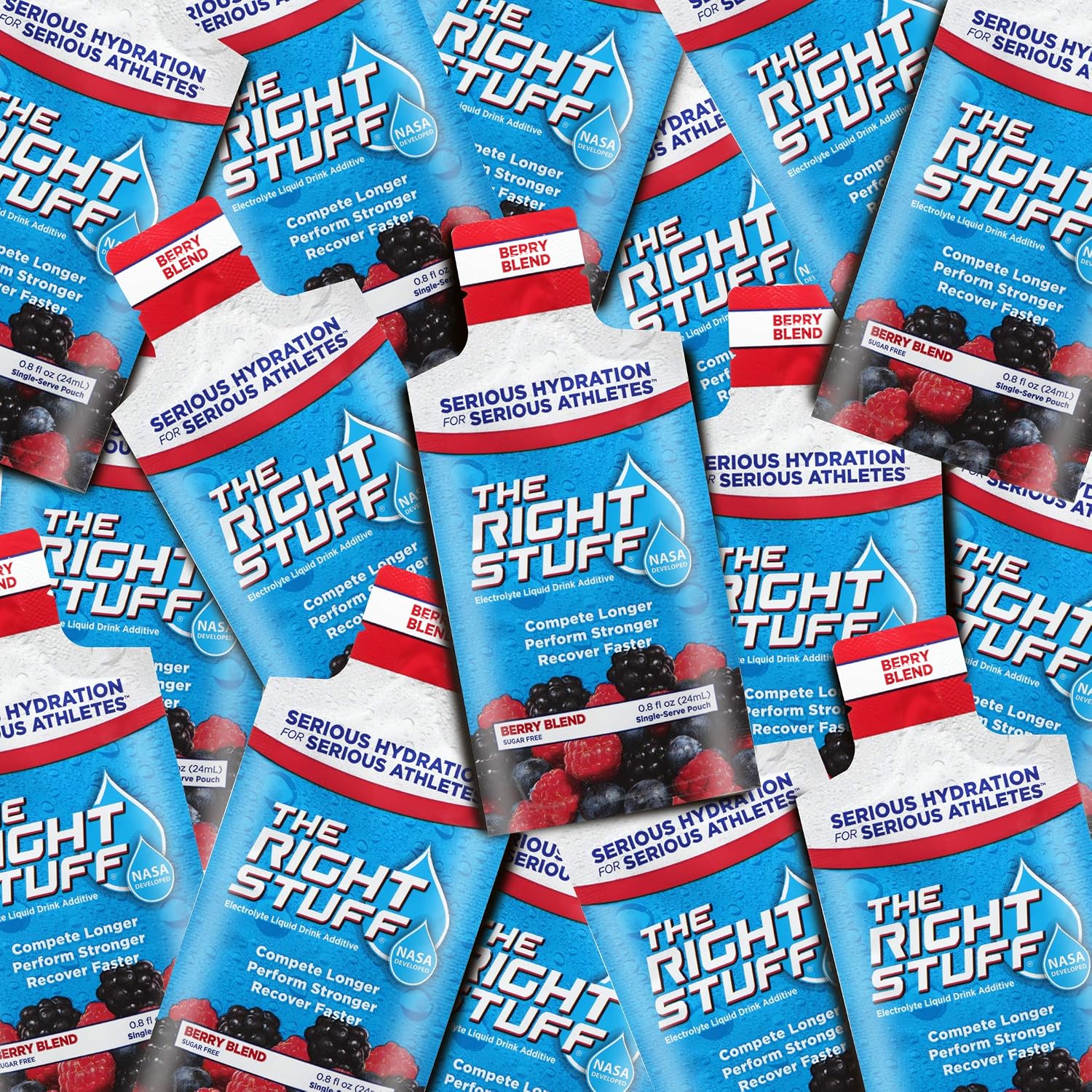 The Right Stuff Electrolyte Drink additive Std - Retail 10-Pouch Box - Berry Blend