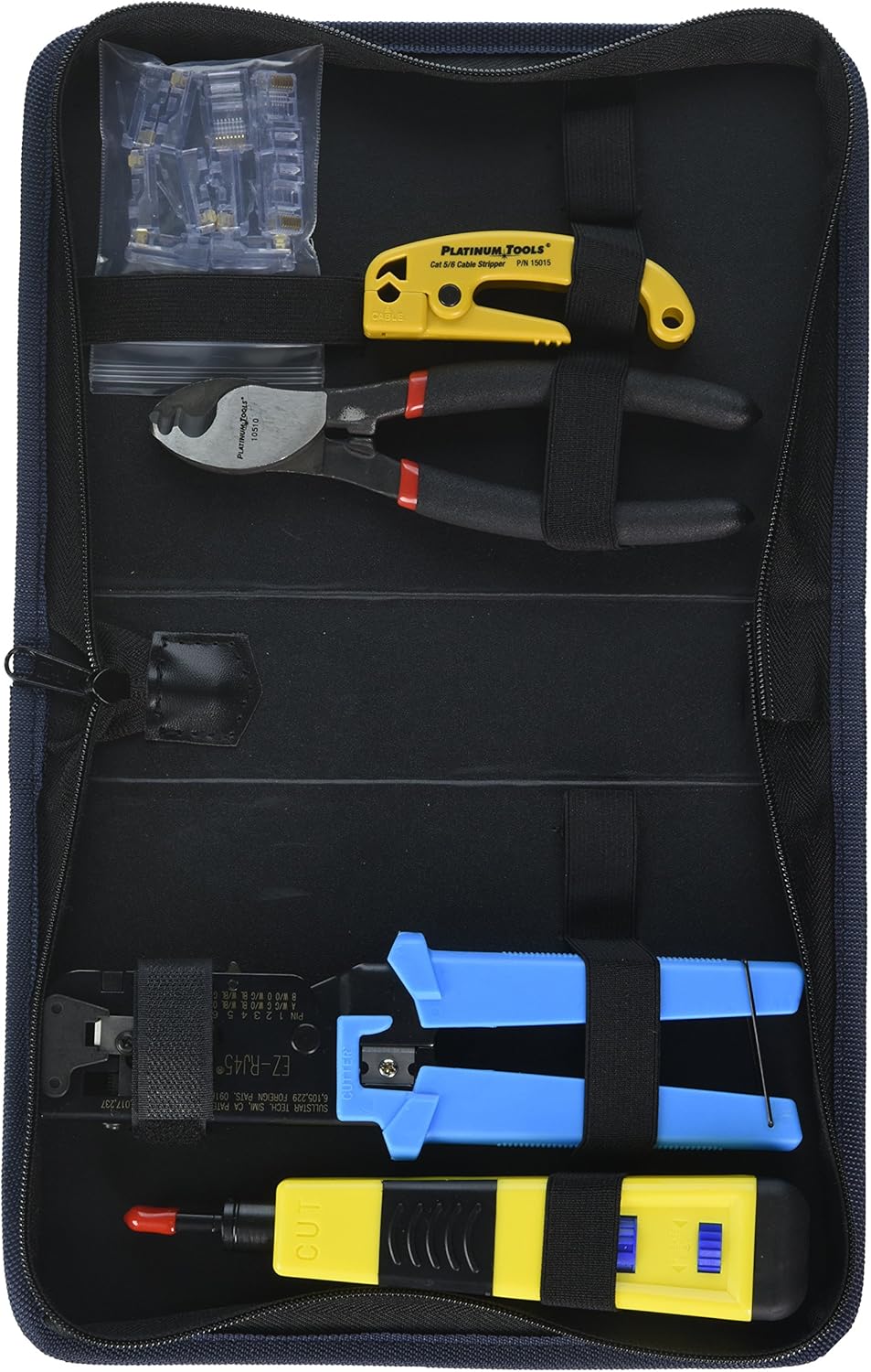 Platinum Tools 90122 Twisted Pair Termination Kit, w/Zip Case. Box.