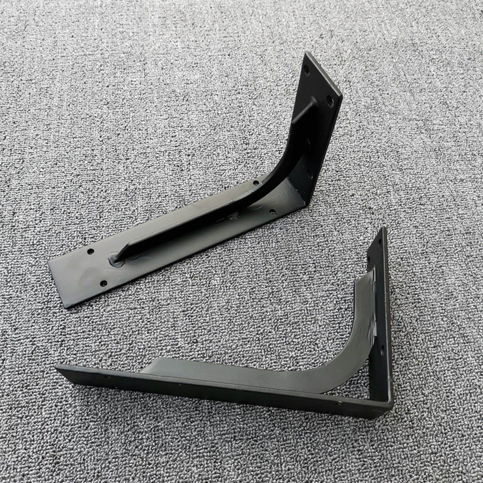 2 Staffa per Mensola Pesante,Ghisa Staffa Supporto Mensola,Supporto Triangolare Decorativo Creativo,Staffe per Mensole Industriale,Scaffali Galleggianti Nascosti,Spessore 5 mm(35cm/13.8in)