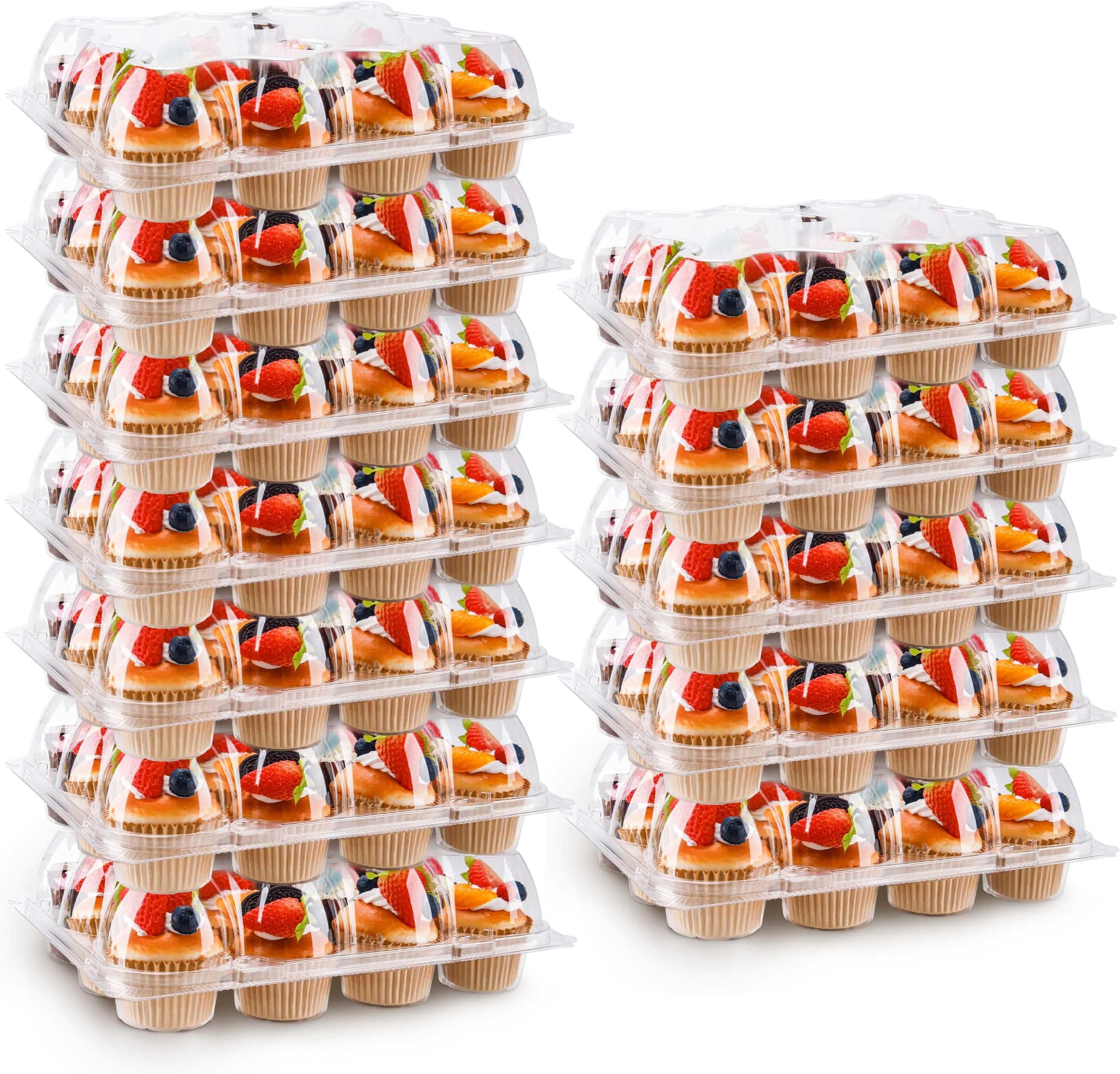 ChezMax (6 Counts x 30Sets Cupcake Containers 6 Counts