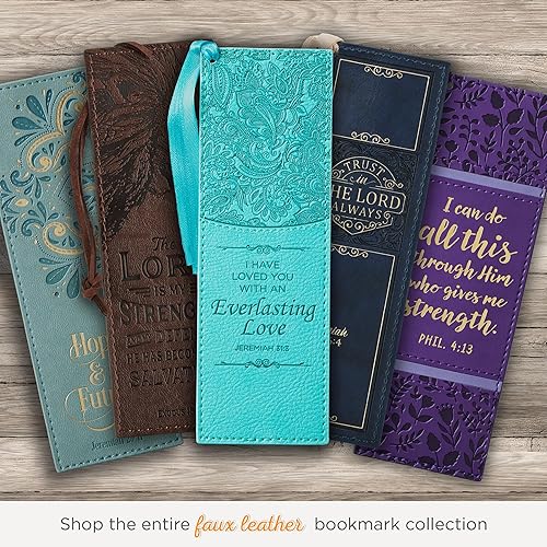 Miniatura 129 de Christian Art Gifts - Separador de piel sintética con cinta de satén y verso bíblico inspirador para mujeres y hombres, Marrón - Proverbios 31 Mujer