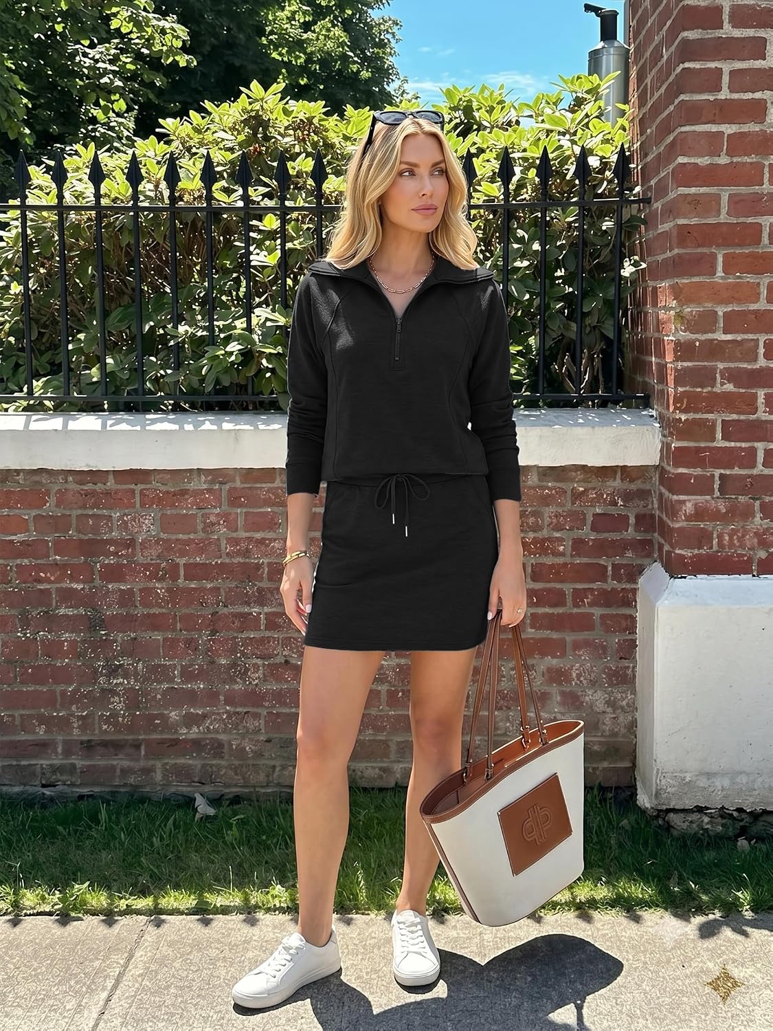 Casly Lamiit Half Zip 2 Piece Skorts Set - Image 5