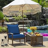 Vista 2 de Arden Selections Juego de cojines profundos para exteriores, 24 x 24 pulgadas, resistente al clima, a la lluvia y a la decoloración, cojín