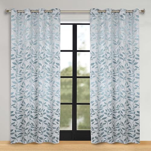 Miniatura 73 de Superior Cortinas opacas, oscurecimiento de la habitación para dormitorio, bloqueo solar, térmicas, cortinas bohemias modernas, colección de hojas