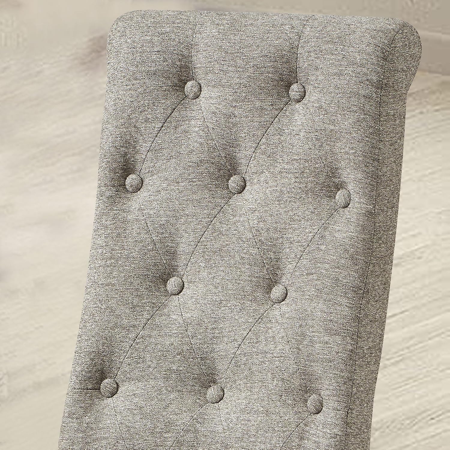 Kings Brand Furniture - Lemont Tufted Upholstered Parsons Dining Chair, Set of 2 (Light Gray)
