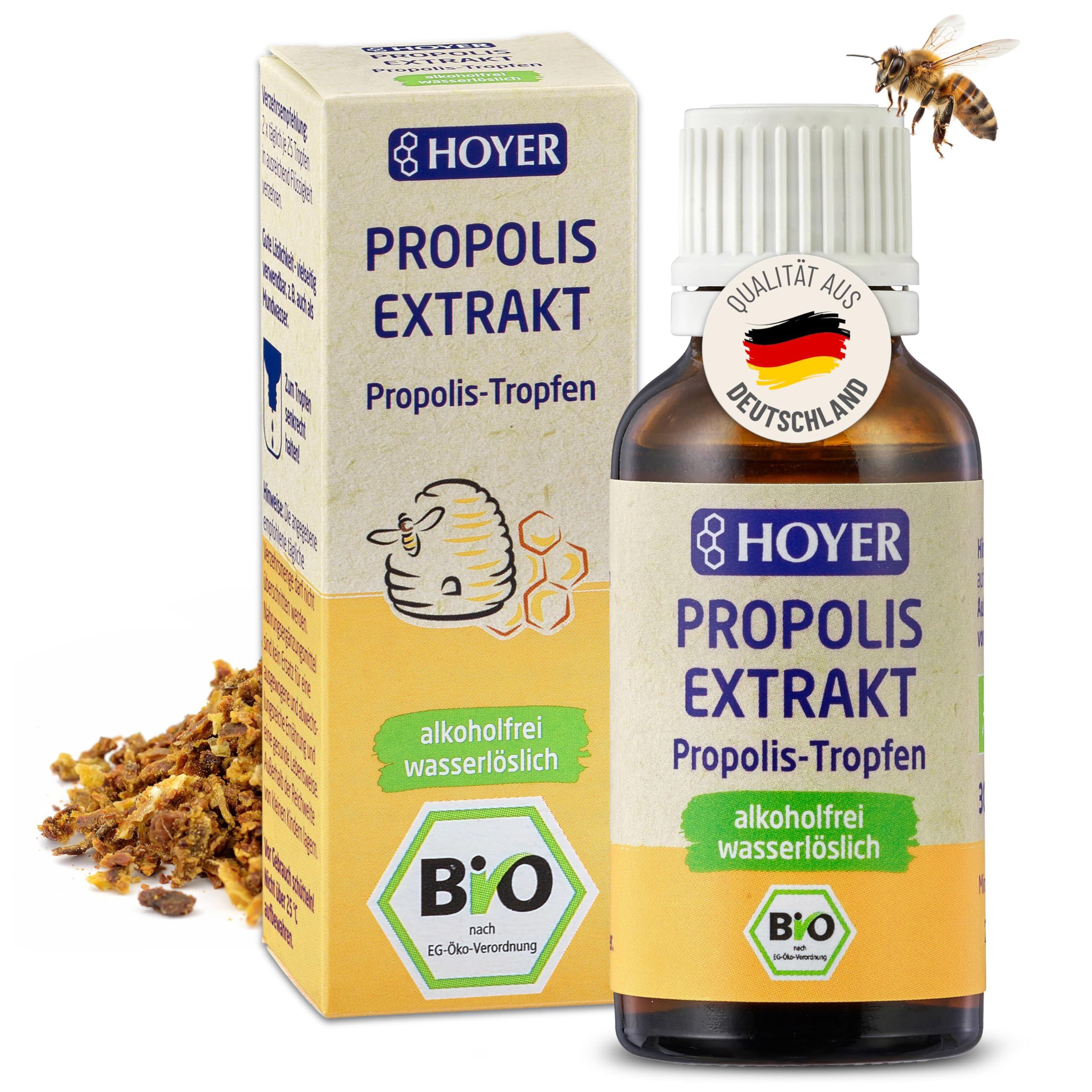 HOYER Propolis Tropfen BIO-zertifiziert 30 ml - alkoholfrei