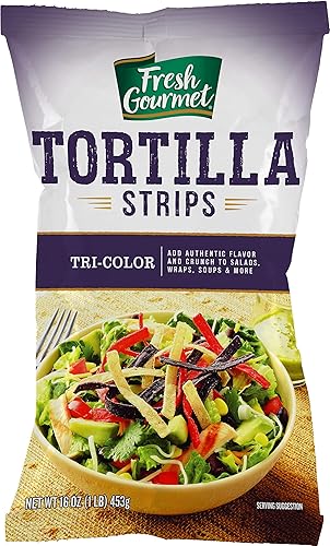Fresh Gourmet Tri | Color Tortilla Strips | 1 Pound