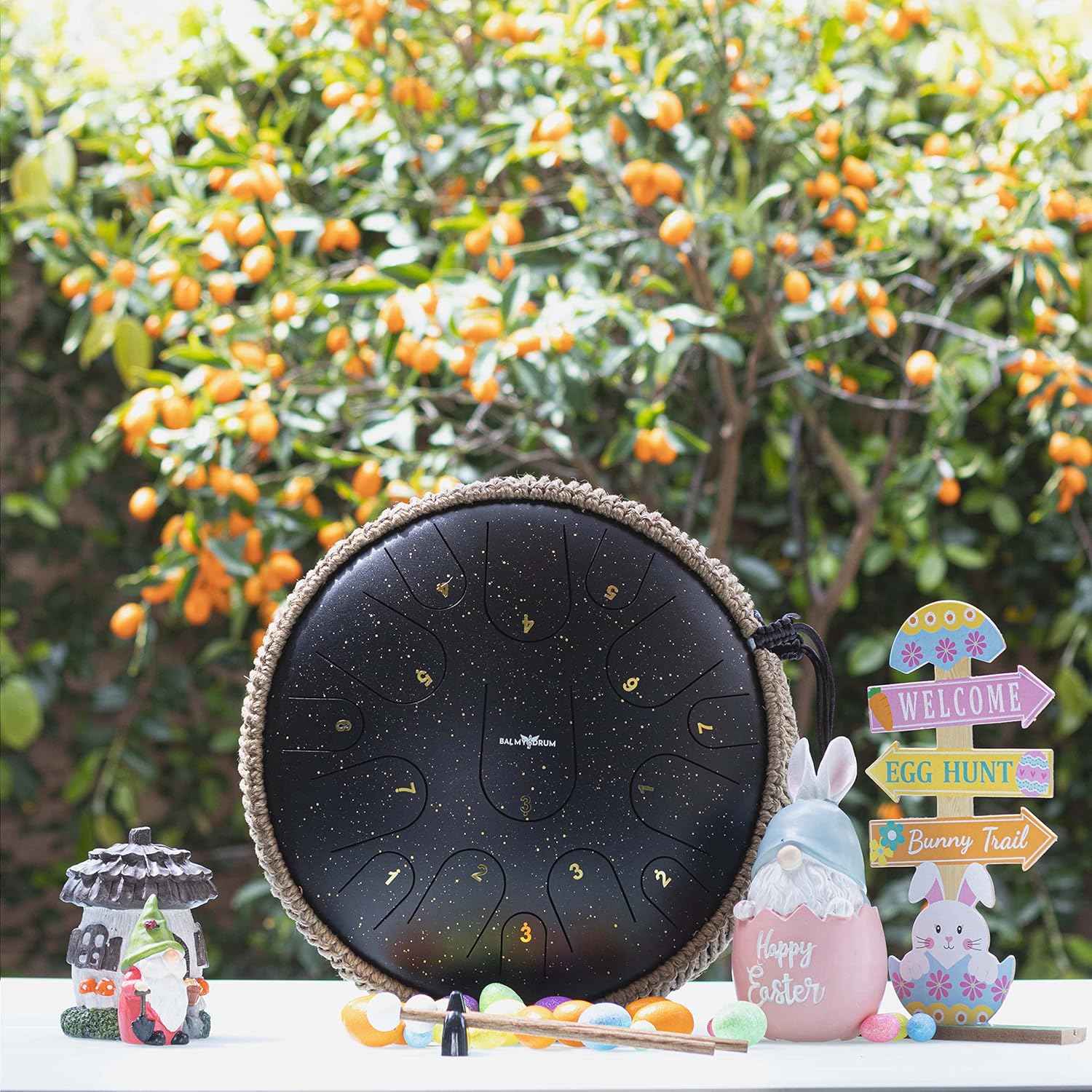 The Balmy Drum 15 Note 14 Inch Steel Tongue Drum, Steel