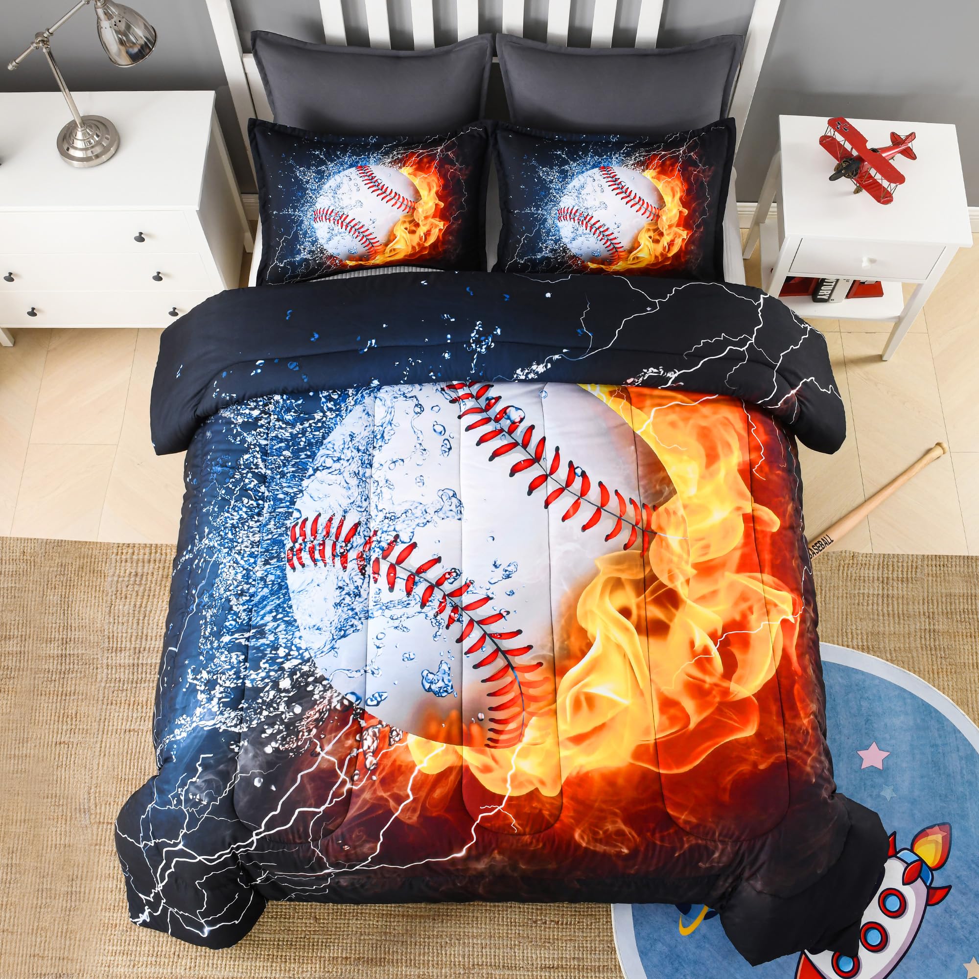Amazon.com: Andency 3D Baseball Comforter Twin(66x90 Inch), 2