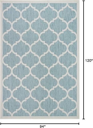 Vista 179 de Adiva Rugs - Alfombra para interior y exterior, tapete fácil de limpiar, resistente a la intemperie y las manchas, para comedor, patio, terraza