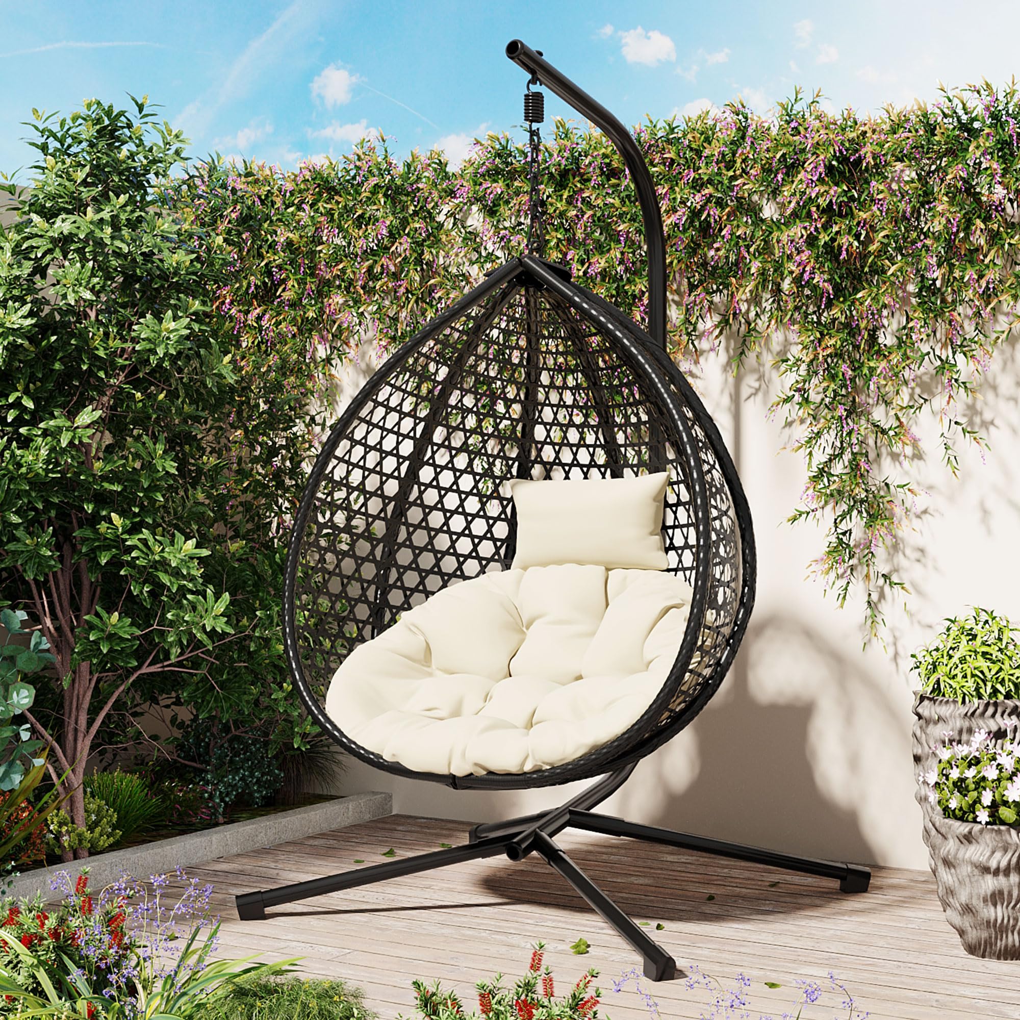 Hammock Chair Stand Greesum Swing Egg Chair With Stand Indoor