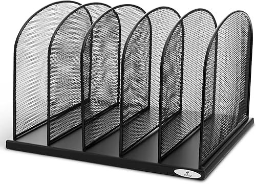 Safco Products - Organizador vertical de escritorio de malla de Onyx de 5 secciones 3256BL acabado de recubrimiento en polvo negro construcciĂłn de Safco Products - Organizador vertical de escritorio de malla de Onyx de 5 secciones 3256BL acabado de recubrimiento en polvo negro construcciĂłn de