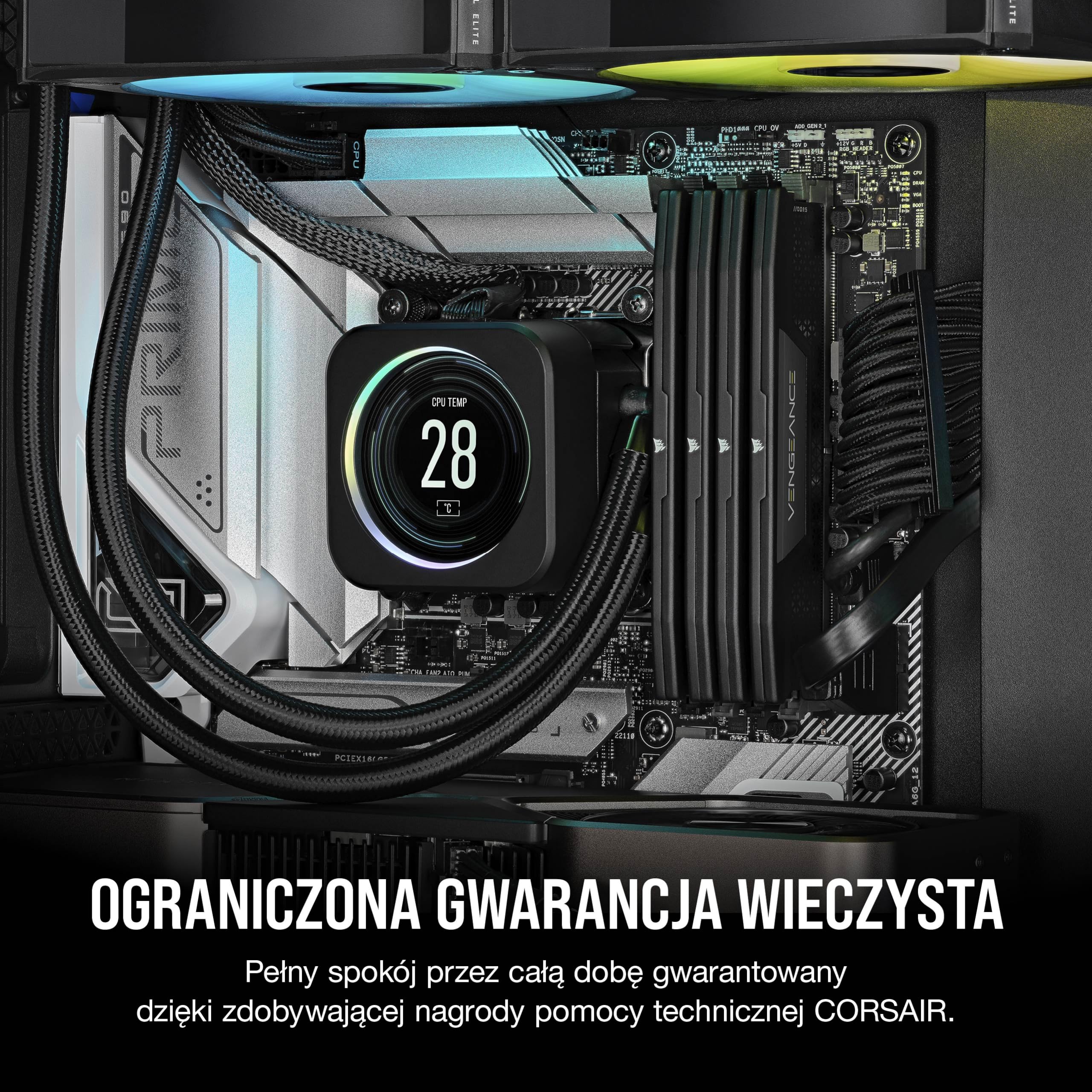 CORSAIR VENGEANCE DDR5 RAM 16GB (1x16GB) 5200MHz CL40-40-40-77 1.25V Intel XMP 3.0 RAM do Komputera – Czarny (CMK16GX5M1B5200C40)