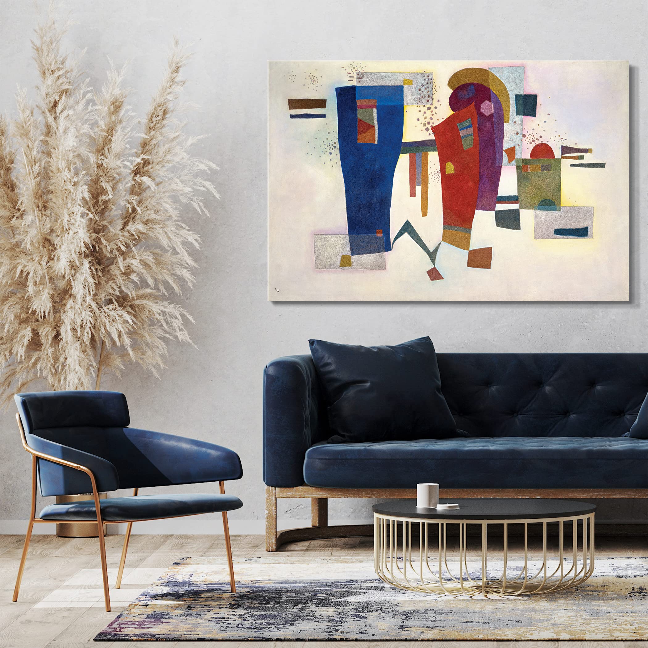 Leinwand (120x80cm): Wassily Kandinsky - Begleiteter Kontrast (1935)