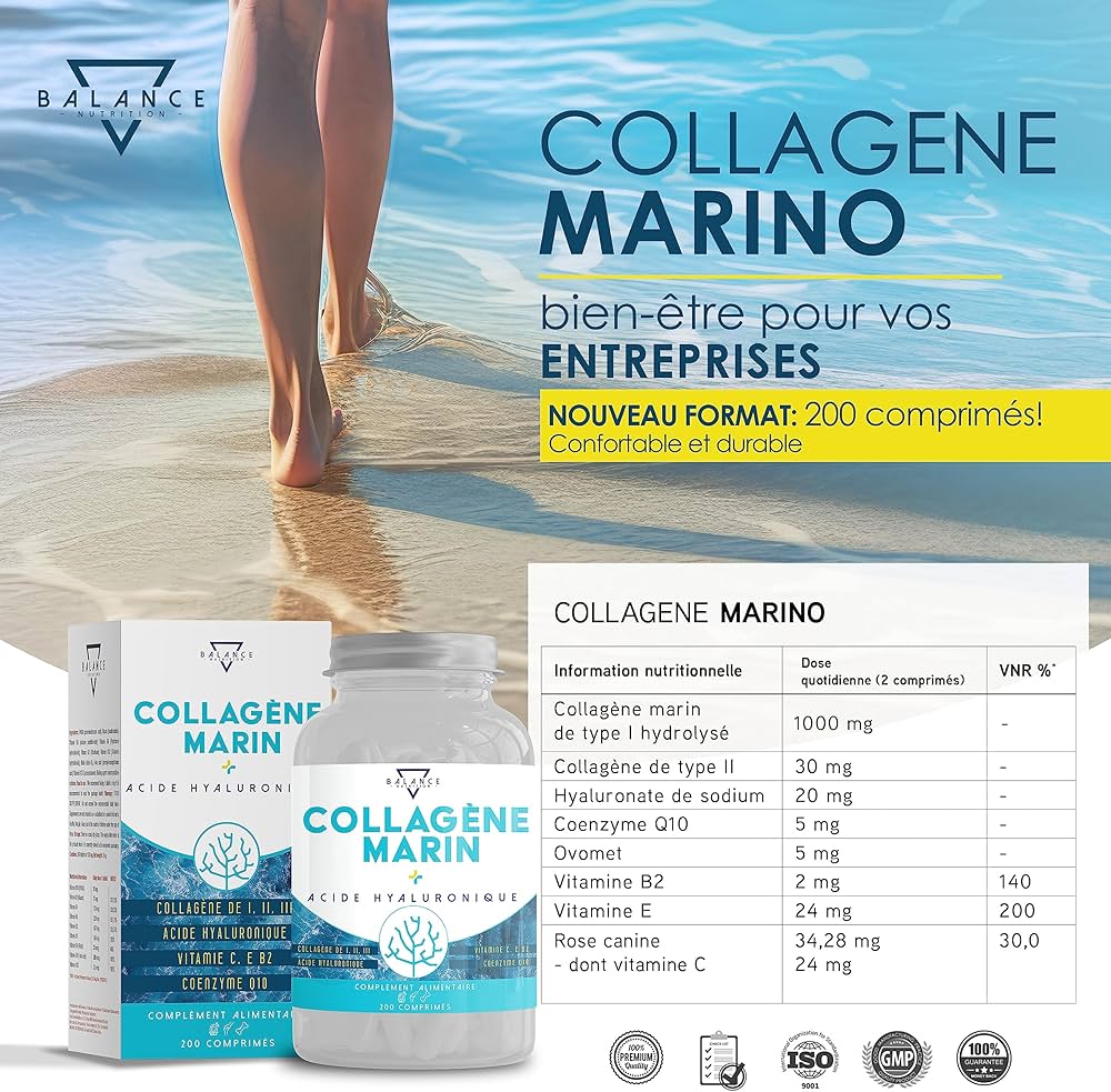 COLLAGENE MARIN® - 200 Tablets | Collagen and Hyaluronic Acid