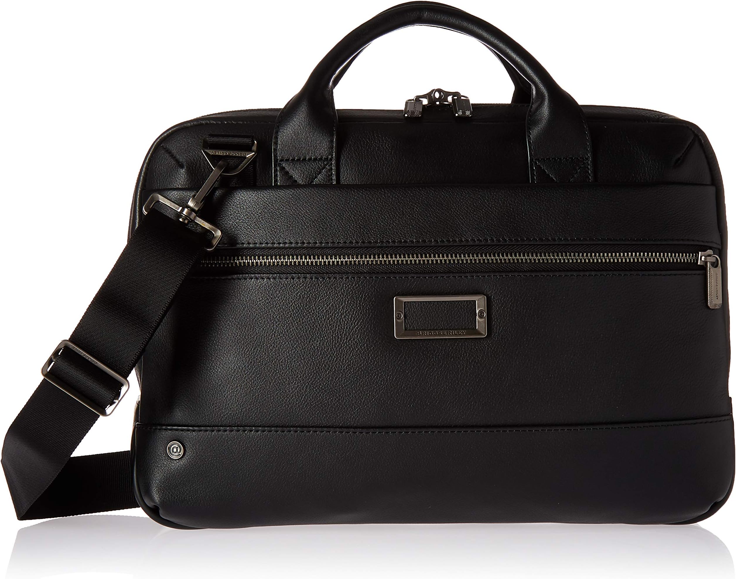 Briggs & Riley Leather Slim Brief Briefcase
