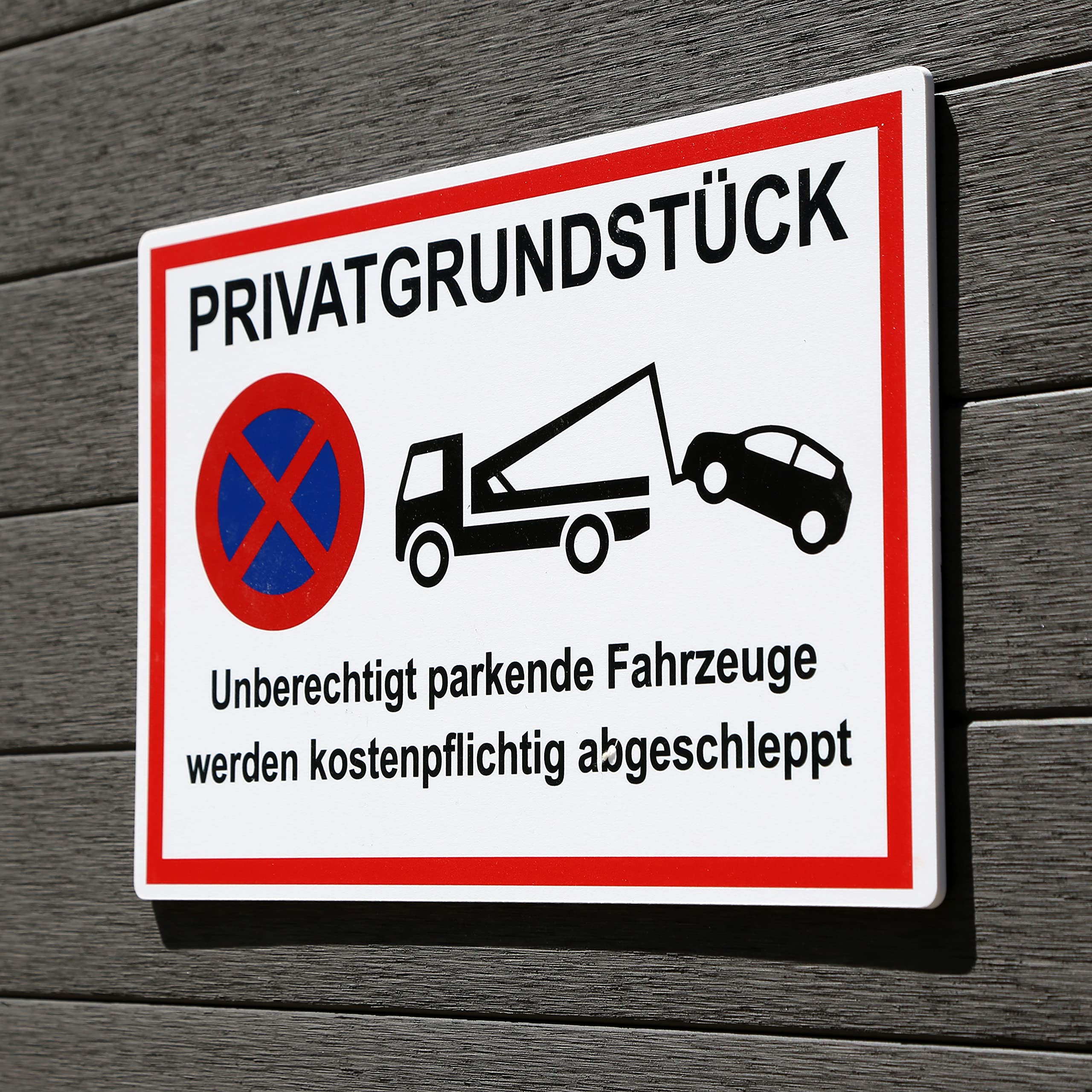 3 sztuki XXL prywatna posesja tabliczka nieuprawnione parkujące pojazdy są płatnie odholowane 40 x 30 cm ze stabilnej płyty z twardej pianki PCW 5 mm z ochroną UV firmy STROBO