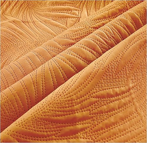 Miniatura 4 de Chezmoi Collection Florenz - Juego de colcha de 3 piezas de medallón ultrasónico de gran tamaño, tamaño King, color beige