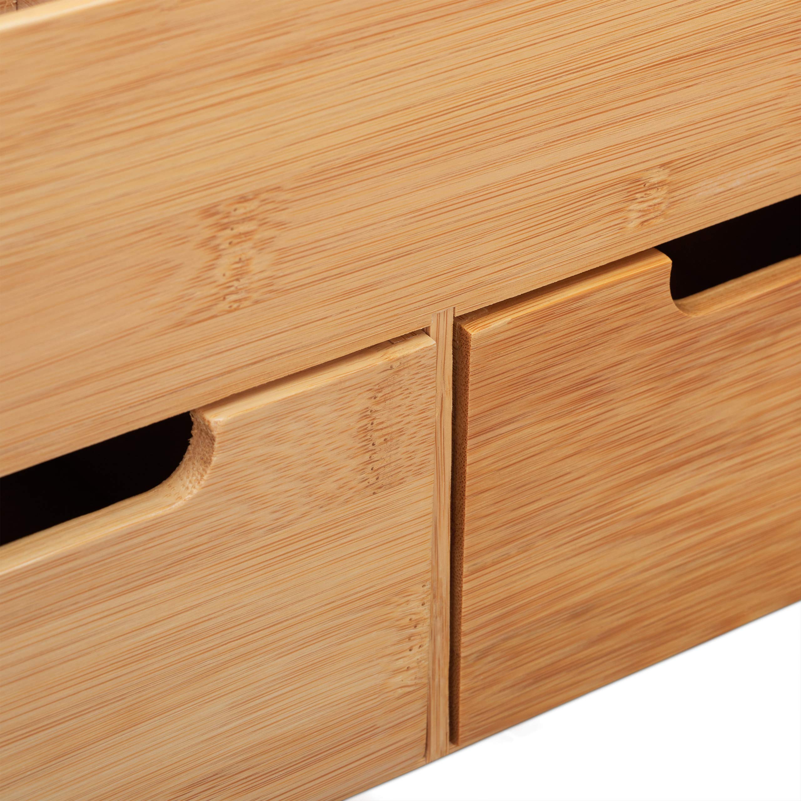Relaxdays Schreibtisch Organizer Bambus, natur | 6 Fächer
